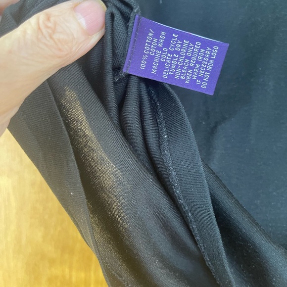 VINTAGE RALPH LAUREN purple label black TOP - Picture 5 of 7